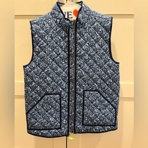 NWT! J. Crew Girls' printed quilted‎ vest